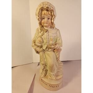 Vintage Old Germany Bisque Porcelain Girl Figurine Good Night 1930’s